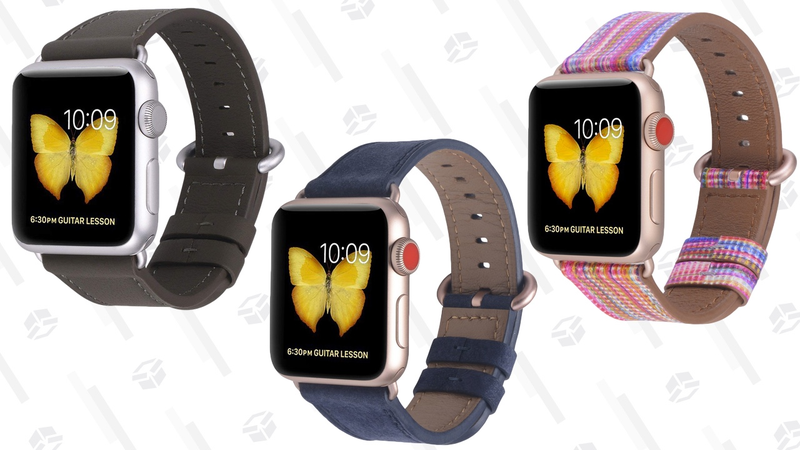 Correas de cuero para el Apple Watch | $8 | Amazon | Usa el código FJ8YKZ7J. Debería funcionar para todos los tamaños y coloresGráfico: Shep McAllister